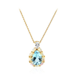 Collana in argento con Topazio Blu Cielo