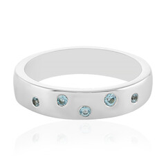 Anello in argento con Topazio Blu Cielo