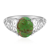 Anello in argento con Turchese Kingman Mohave Verde