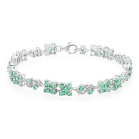 Bracciale in argento con Smeraldo Zambia