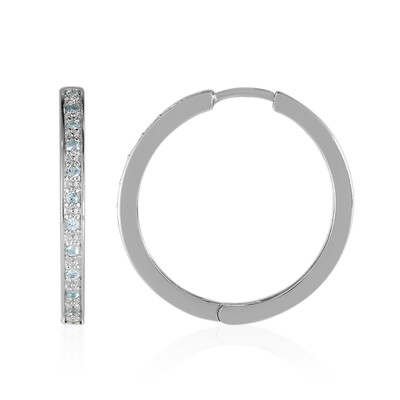 Orecchini in argento con Topazio Blu Svizzero