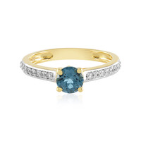 Anello in argento con Topazio Blu Londra