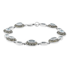 Bracciale in argento con Topazio Blu Cielo