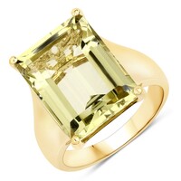 Anello in argento con Quarzo Limone