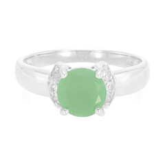 Anello da uomo in argento con Calcedonio Verde