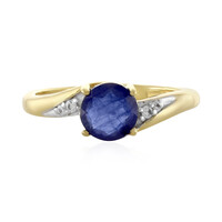 Anello in argento con Zaffiro Blu del Madagascar