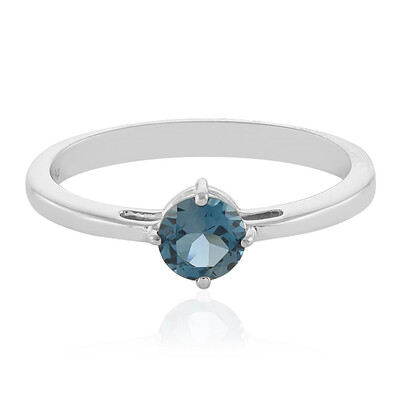 Anello in argento con Topazio Blu Londra