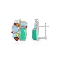 Orecchini in argento con Onice Verde