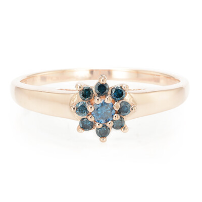 Anello placcato in oro con Diamante Fancy