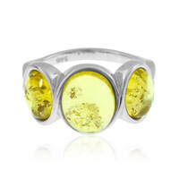Anello in argento con Ambra Baltica