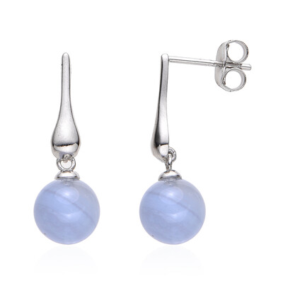 Orecchini in argento con Agata Blu Lace