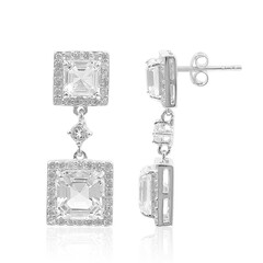 Orecchini in argento con Topazio Bianco