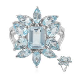 Anello in argento con Topazio Blu Cielo