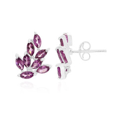 Orecchini in argento con Rodolite