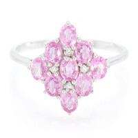 Anello in argento con Zaffiro Ceylon Rosa