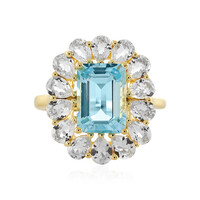 Anello in argento con Topazio Blu Cielo