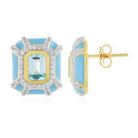 Orecchini in argento con Topazio Blu Cielo