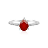 Anello in argento con Onice Rossa