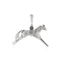 Ciondolo in argento con Howlite (Desert Chic)