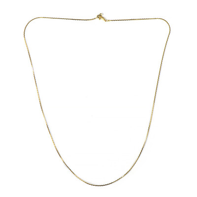 Catenina Boston regolabile con cursore in argento 925 placcato oro giallo - 61 cm - 4,32 g
