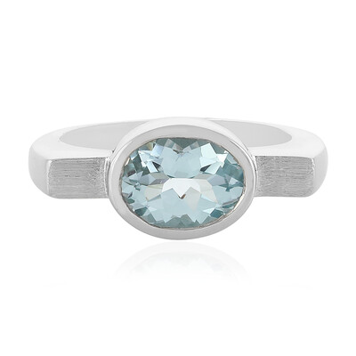 Anello in argento con Topazio Blu Cielo (MONOSONO COLLECTION)