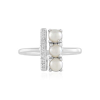 Anello in argento con Perla d'Acqua Dolce Bianca