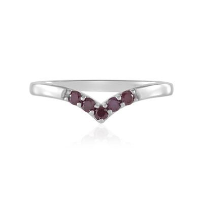 Anello in argento con Diamante Porpora I2