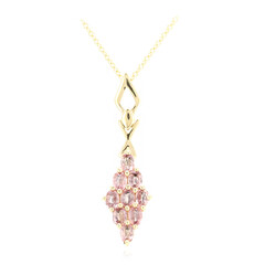 Collana in oro con Zaffiro Padparadscha (non riscaldato) (AMAYANI)