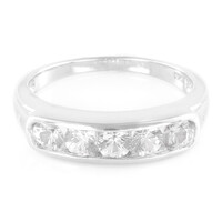 Anello in argento con Zaffiro Bianco