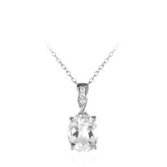 Collana in argento con Topazio Bianco