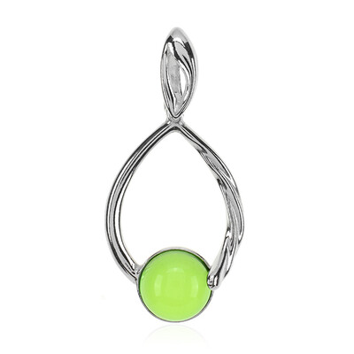 Ciondolo in argento con Ambra Verde Colombiana (dagen)