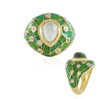 Anello in argento con Ametista Verde (Adela Silber)