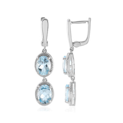 Orecchini in argento con Topazio Blu Cielo