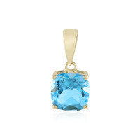 Ciondolo in oro con Topazio Blu Svizzero