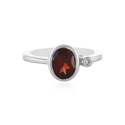 Anello in argento con Granato Mozambico