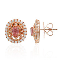 Orecchini in argento con Zaffiro Padparadscha (Dallas Prince Designs)