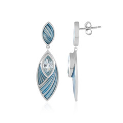 Orecchini in argento con Topazio Blu Cielo (Adela Silber)