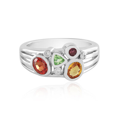 Anello in argento con Zaffiro Tramonto (Adela Silber)