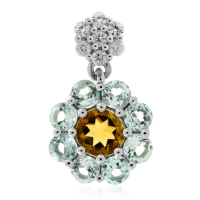 Ciondolo in argento con Citrino
