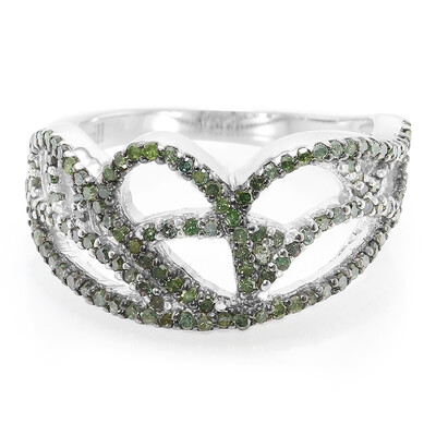 Anello in argento con Diamante Fancy
