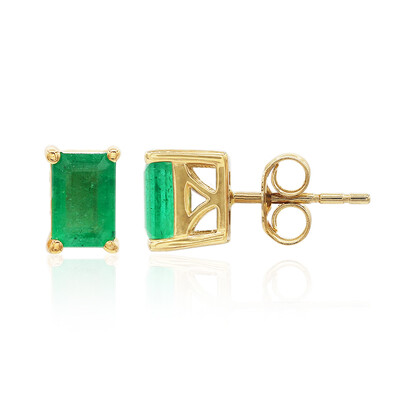 Orecchini in oro con Smeraldo Zambia AAA