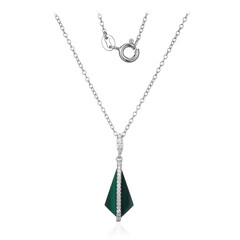 Collana in argento con Malachite