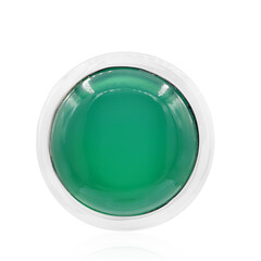 Ciondolo in argento con Calcedonio Verde