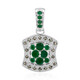 Ciondolo in argento con Smeraldo Zambia (Annette classic)