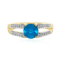 Anello in argento con Apatite Blu Neon