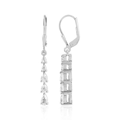 Orecchini in argento con Topazio Bianco