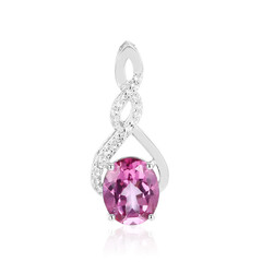 Ciondolo in argento con Topazio Rosa