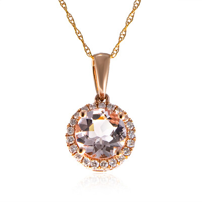 Collana in oro con Morganite AAA