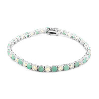 Bracciale in argento con Smeraldo Brasiliano