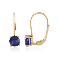 Orecchini in argento con Zaffiro Blu del Madagascar